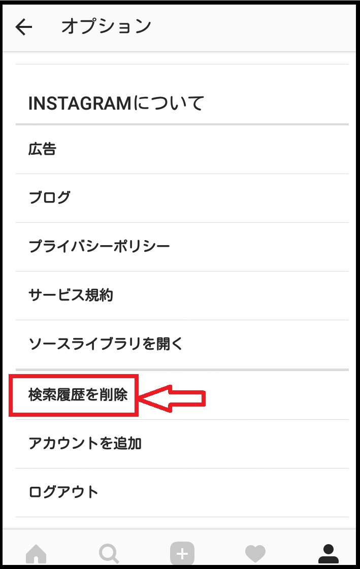 instaオプション画面スクショ