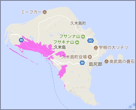 久米島の地図