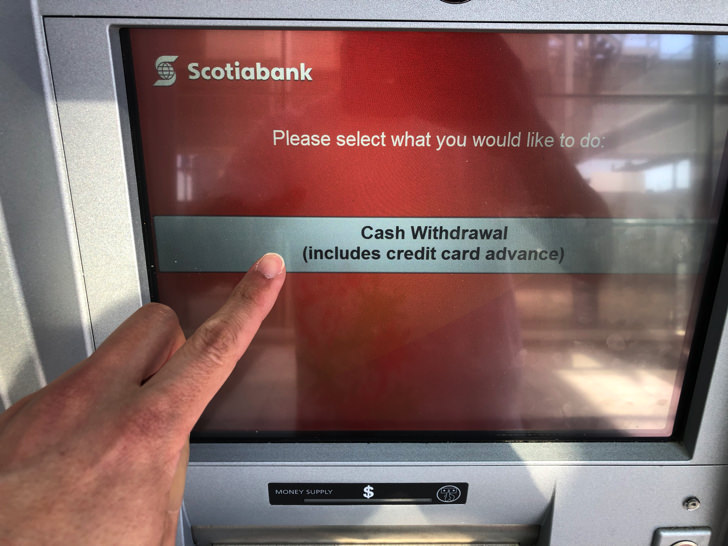 cash withdrawl