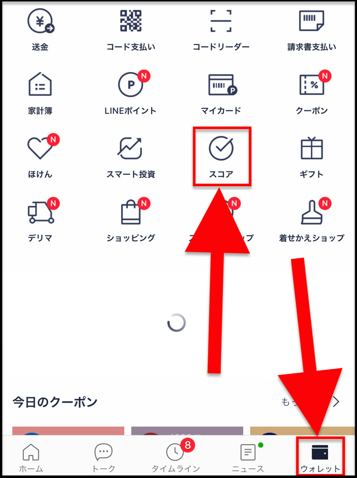 ウォレット、スコア