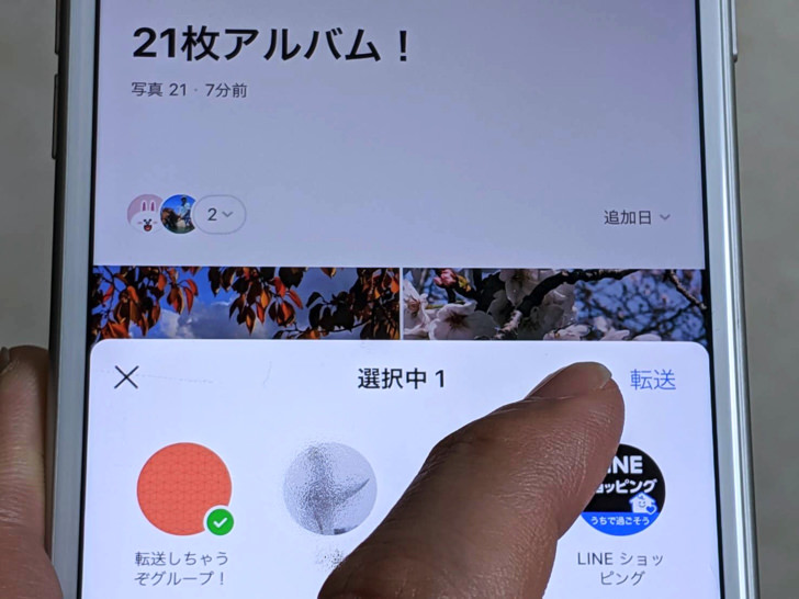 アルバムごと転送できるの 送れる先 やり方 できない原因などラインのアルバムを転送する方法まとめ Line 毎日が生まれたて