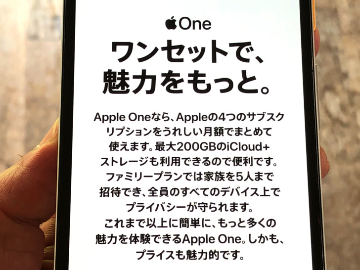 AppleOneの説明（SP）