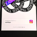 InstagramのsashdayoアカウントでThreadsアプリにログイン